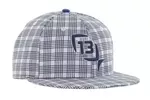 13 Fishing Blue Steel Flat Brim Hat S/M