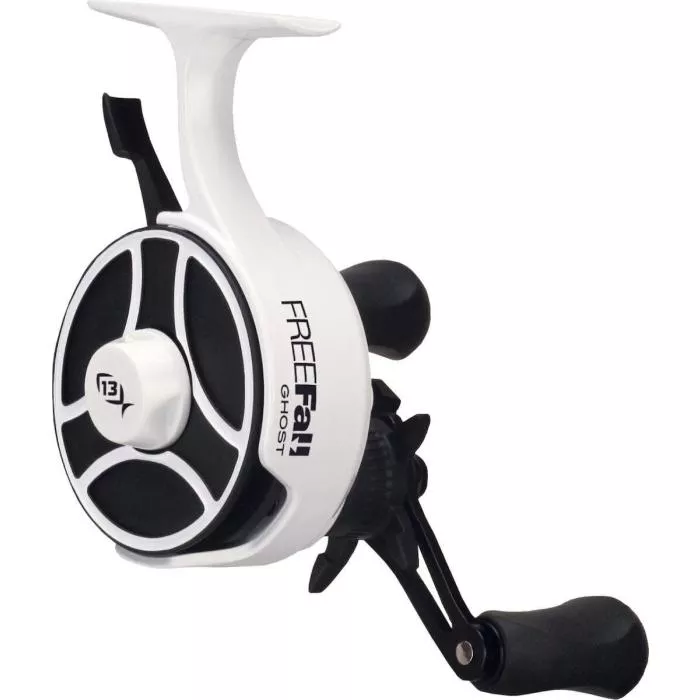 13 Fishing FreeFall Ghost - Inline Ice Fishing Reel - 2.5:1 GR LH Retrieve