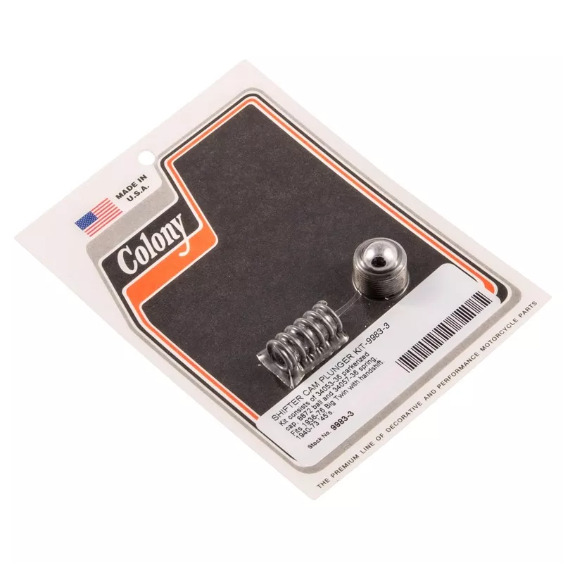 #9983-3 Shifter Cam Plunger Kit 1936-1976 Harley-Davidson Big Twin 1940-1973 45s - Parkerized