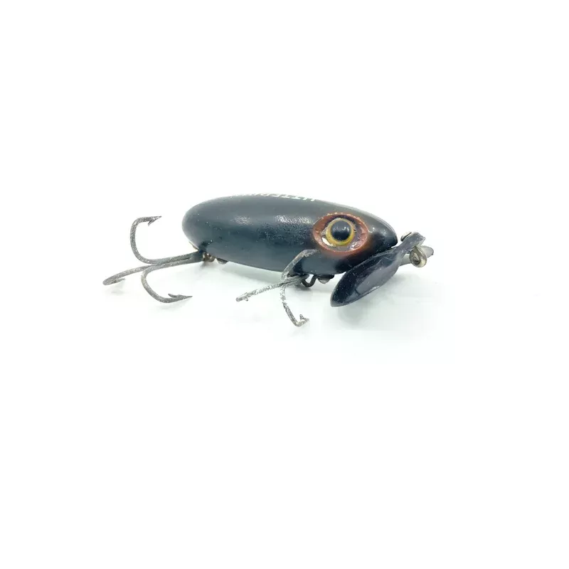 Arbogast Plastic Black Lip Jitterbug 1940’s WWII Era Black Color