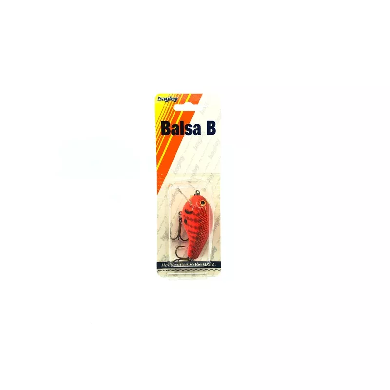 Bagley Balsa B2 BB2-DC2 Dark Crayfish on Orange Color New on Card Old Stock Florida Bait