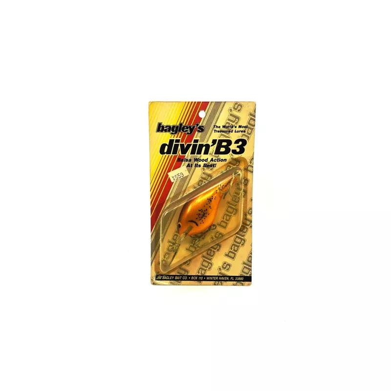 Bagley Diving B3 DB3-PK Pumpkin Seed New on Card Florida Bait
