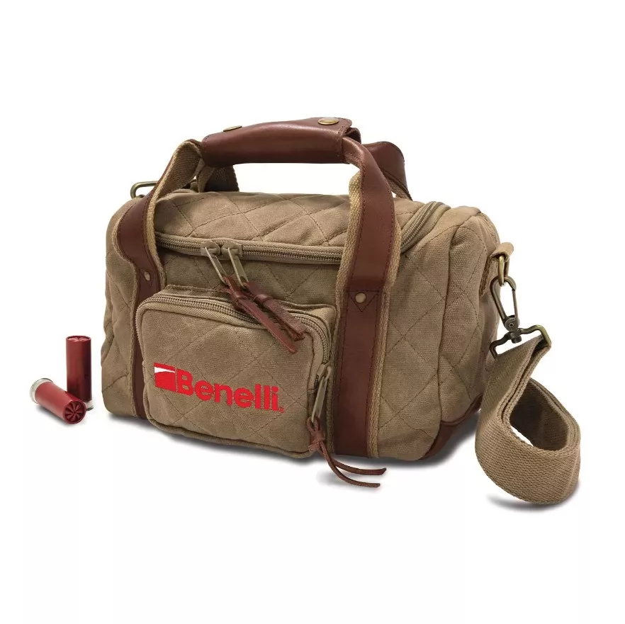 Benelli Lodge Range Bag in Olive Waxed Cotton