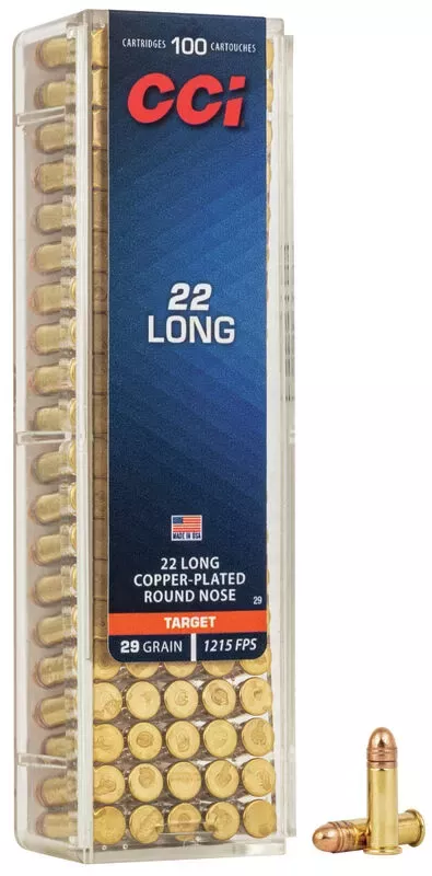 CCI 22 Long Coper Plated Round Nose 29 Grain