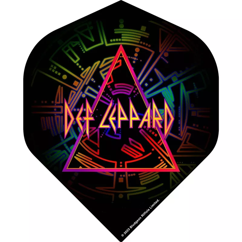 *Def Leppard Dart Flights - Official Licensed - 100 Micron - No2 - Std - F3 - Prism