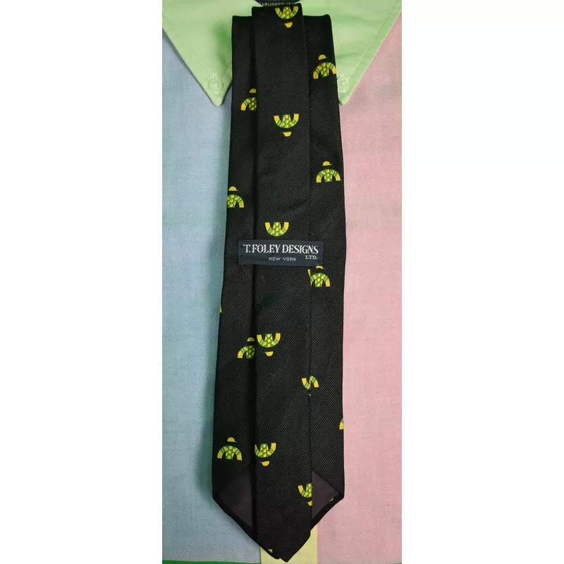 "Dogwood Stable Jockey Racing Colors on Black Silk Tie" (SOLD)