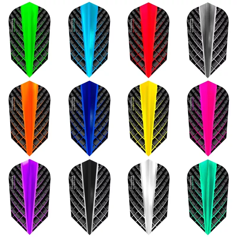 *Harrows Quantum Dart Flights - 3D Effect - 100 Micron - Slim Aqua
