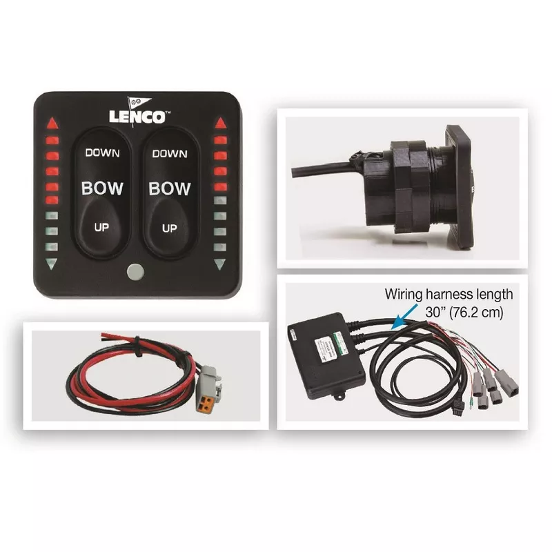 Lenco Led Two-piece Indicator Switch With Pigtail For Dual Actuator Systems