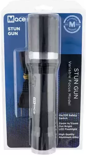 Mace Variable Focus Stun Gun Led Flashlight – Black Aluminum
