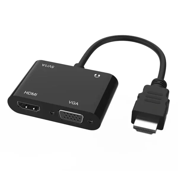 Onten 5165HV HDMI to HDMI + VGA Adapter