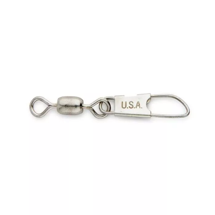 Rosco Safety Snap Swivels - Nickel Finish - Size 5 - 50 LB. Test - 12 Pack