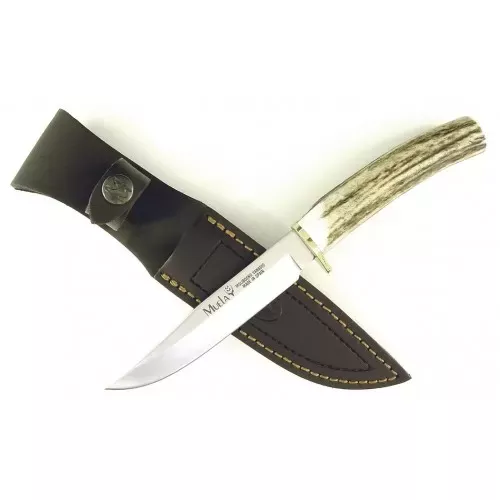 RUKO Deer Horn Handle Hunting Knife