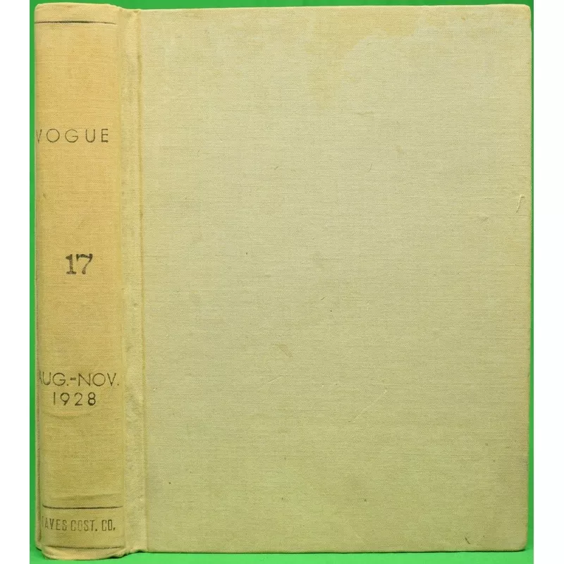 "Vogue 17 Aug.-Nov. 1928" 4 Bound Issues