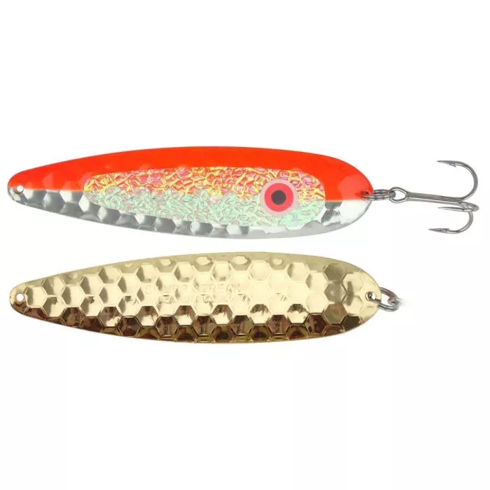 Wolverine Tackle Silver Streak Standard Spoon - 4" - Gold Orange Chilly
